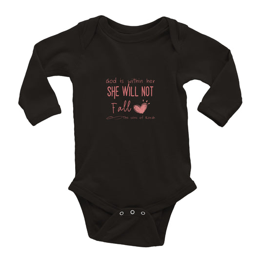 God is Within Her - Classic Baby Long Sleeve Bodysuit