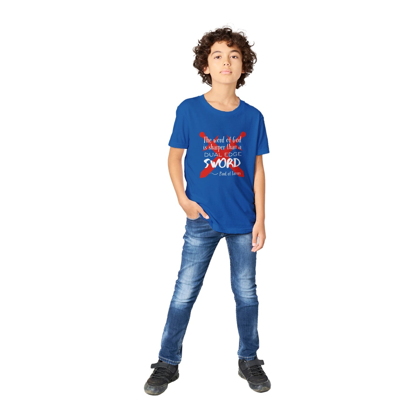 Dual Edge Sword - Premium Kids Crewneck T-shirt