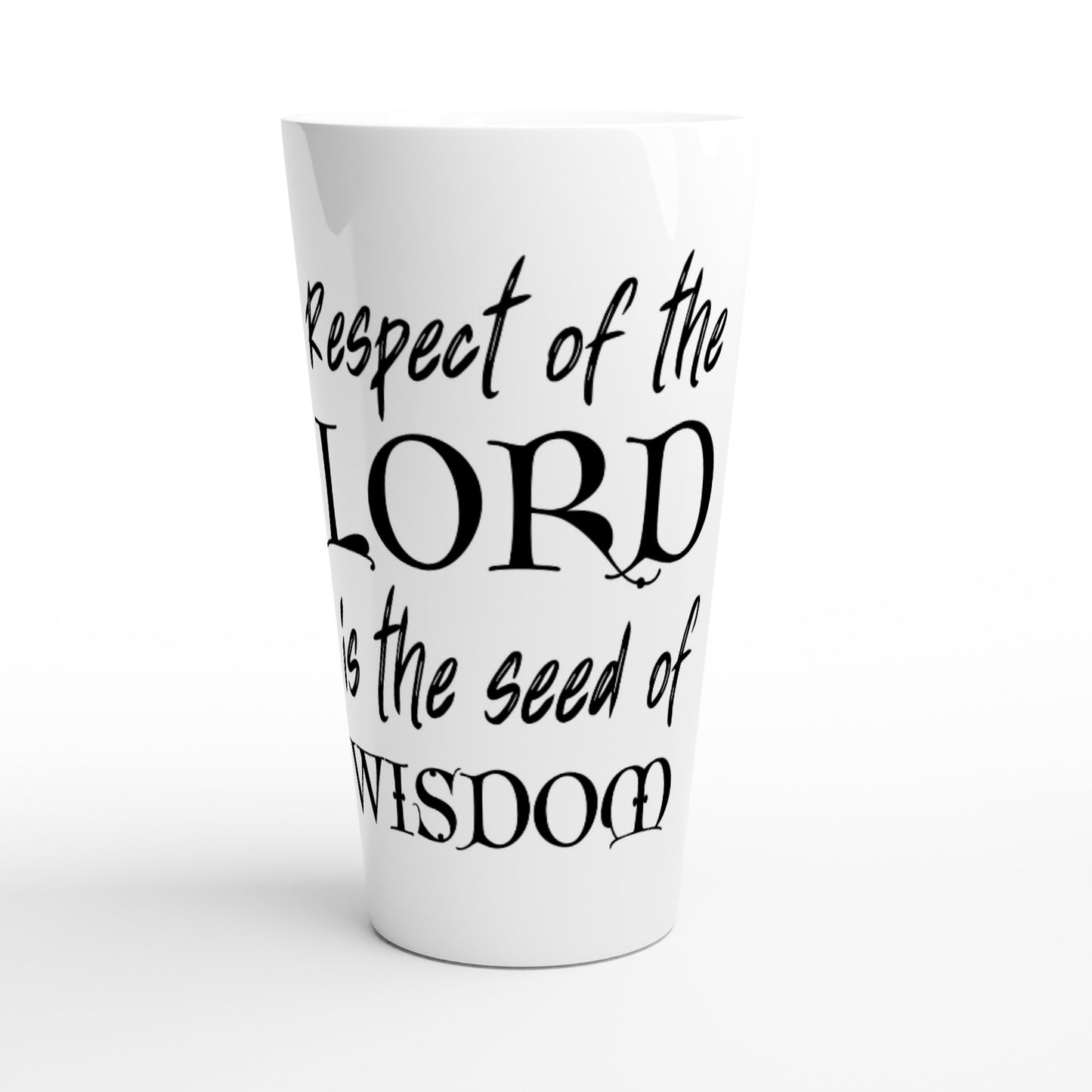 Respect of the Lord - White Latte 17oz Ceramic Mug