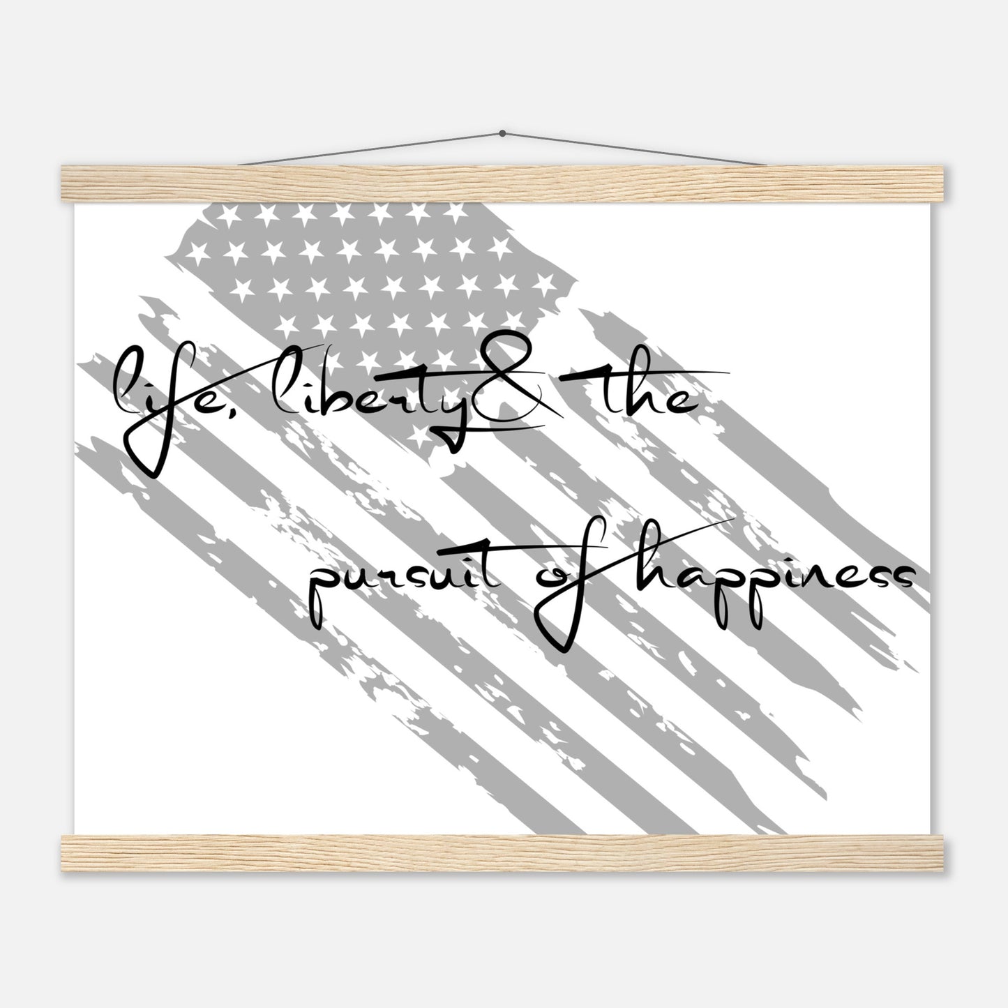 Life, Liberty, & the Pursuit of Happiness - Premium Semi-Glossy Paper Poster with Hanger