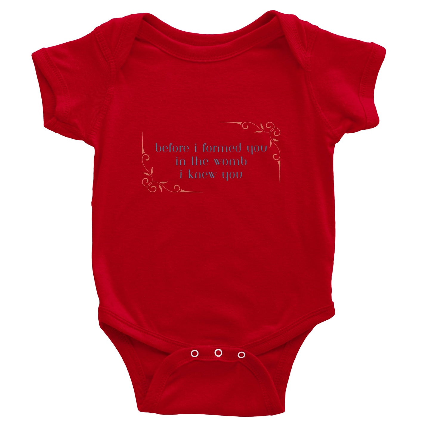 Before I Formed You in the Womb - Classic Baby Short Sleeve Bodysuit